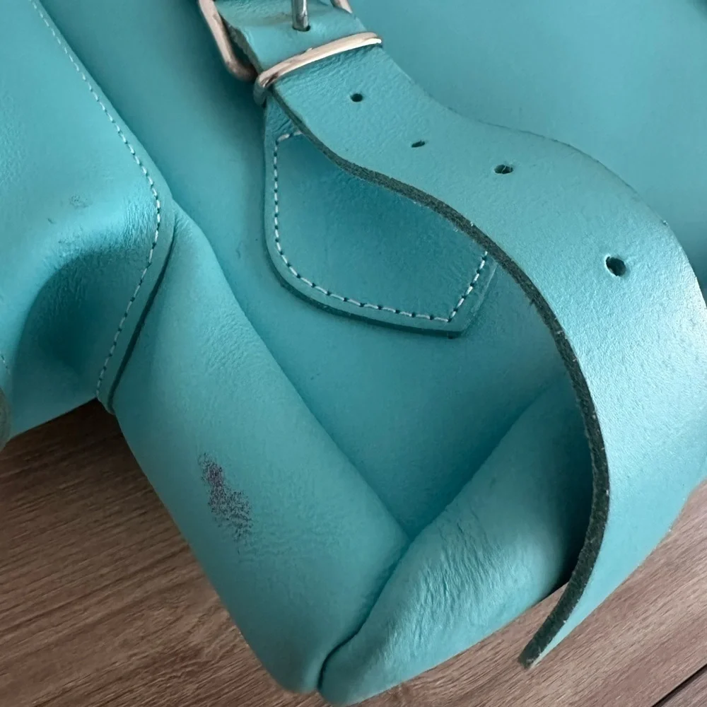 Grafea Show business Sky blue leather Ricksack backpack medium